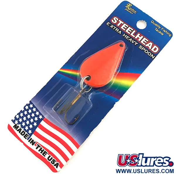 Rainbow Plastics Steelhead UV (світиться в ультрафіолеті), неоновий помаранчевий, 14 г, блесна коливалка (колебалка) #8780