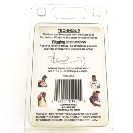 Luck E Strike Luck "E" Strike Scrounger Original джиг-головки, 7 г, до рибалки #8806