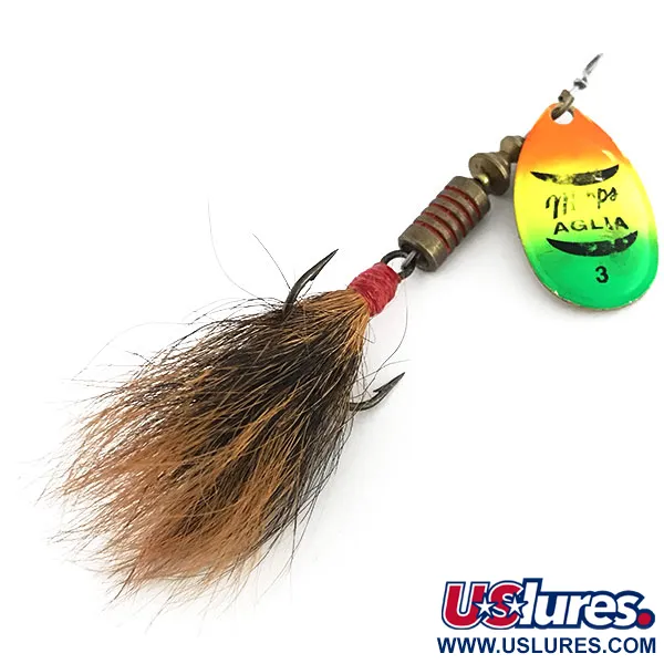  Mepps Aglia 3 dressed UV (світиться в ультрафіолеті), Fluo - світиться в ультрафіолеті, 4,7 г, блешня оберталка (вертушка) #8812