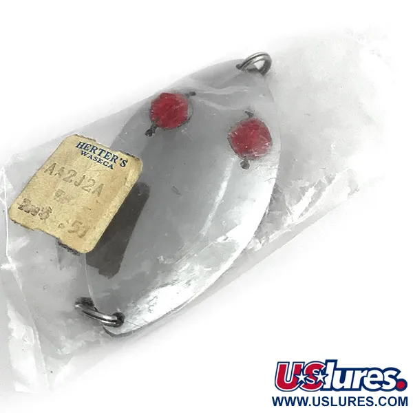  Herter's Glass eye spoon, нікель/червоні очі, 25 г, блесна коливалка (колебалка) #8836