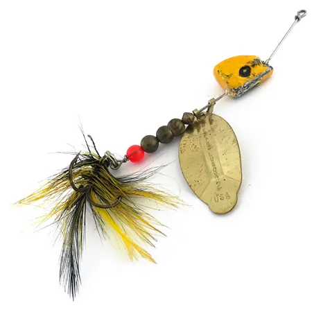 Mepps Lusox 2, золото/жовтий, 17 г, блешня оберталка (вертушка) #8858