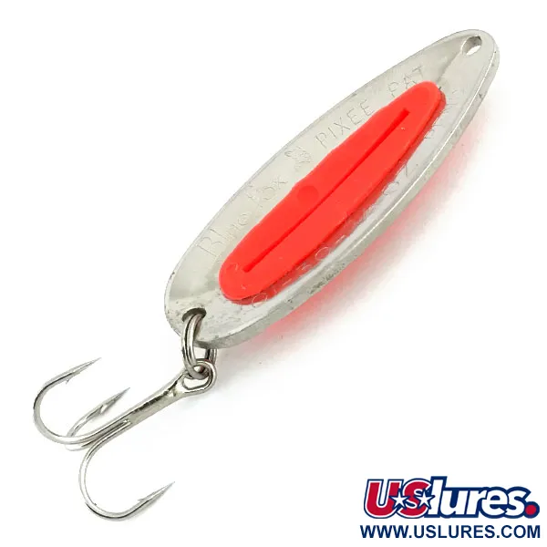 Blue Fox Pixee UV (світиться в ультрафіолеті), карбований нікель/рожевий, 14 г, блесна коливалка (колебалка) #8875