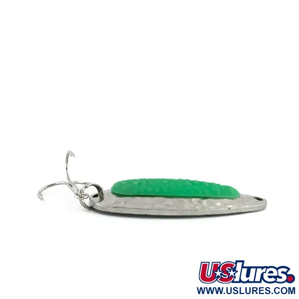 Blue Fox Pixee UV (світиться в ультрафіолеті), карбований нікель/зелений, 14 г, блесна коливалка (колебалка) #8876