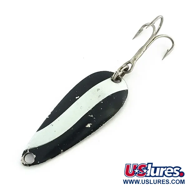 Worth Chippewa Steel Spoon, чорний/білий/нікель, 5 г, блесна коливалка (колебалка) #8922