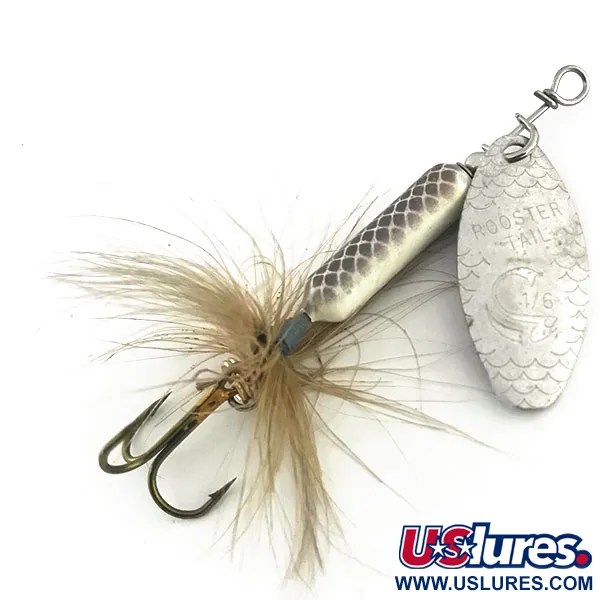 Yakima Bait Worden’s Original Rooster Tail, срібло/сірий, 4,7 г, блешня оберталка (вертушка) #8932