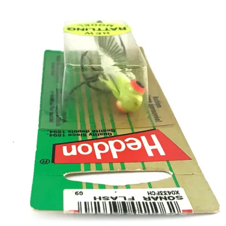 Heddon Rattling Sonar Flash 433F UV (світиться в ультрафіолеті), Chartreuse, 14 г, блесна коливалка (колебалка) #8948