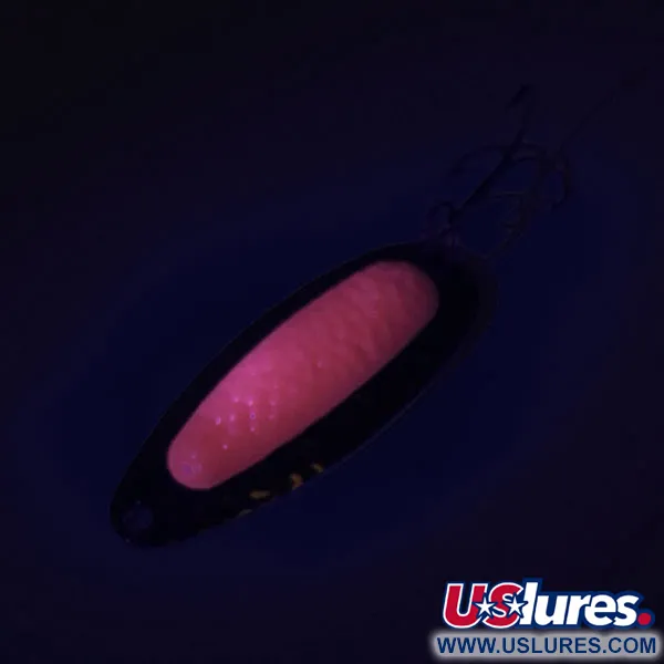  Blue Fox Pixee UV (світиться в ультрафіолеті), карбований нікель/рожевий, 14 г, блесна коливалка (колебалка) #8951