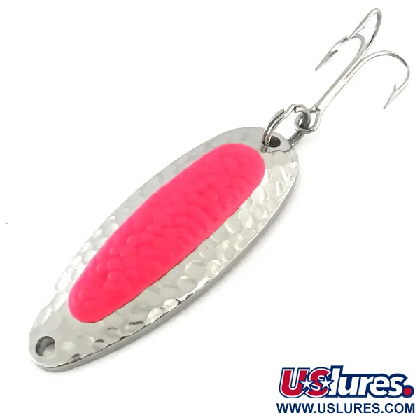  Blue Fox Pixee UV (світиться в ультрафіолеті), карбований нікель/рожевий, 14 г, блесна коливалка (колебалка) #8951