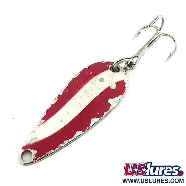 Worth Chippewa Steel Spoon, червоний/білий/нікель, 5 г, блесна коливалка (колебалка) #9012