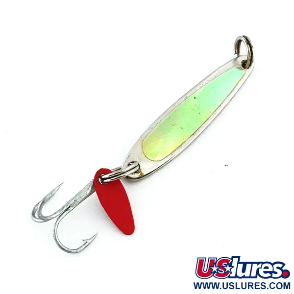  Bay de Noc Swedish Pimple, нікель/рожевий з зеленим відливом, 5 г, блесна коливалка (колебалка) #9015