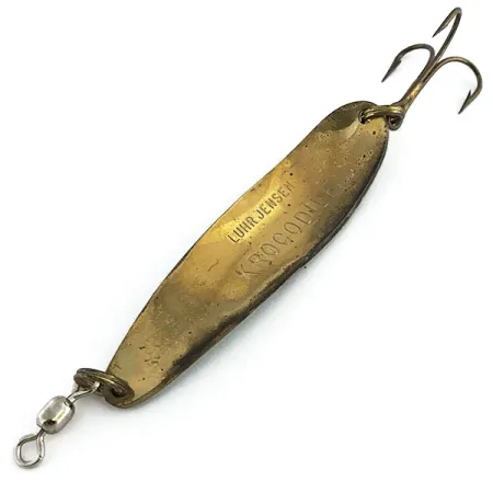 Luhr Jensen Krocodile DIE #4, зелений/латунь, 14 г, блесна коливалка (колебалка) #9055