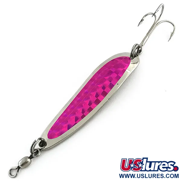 Luhr Jensen Krocodile DIE #4, нікель/рожевий, 14 г, блесна коливалка (колебалка) #9056
