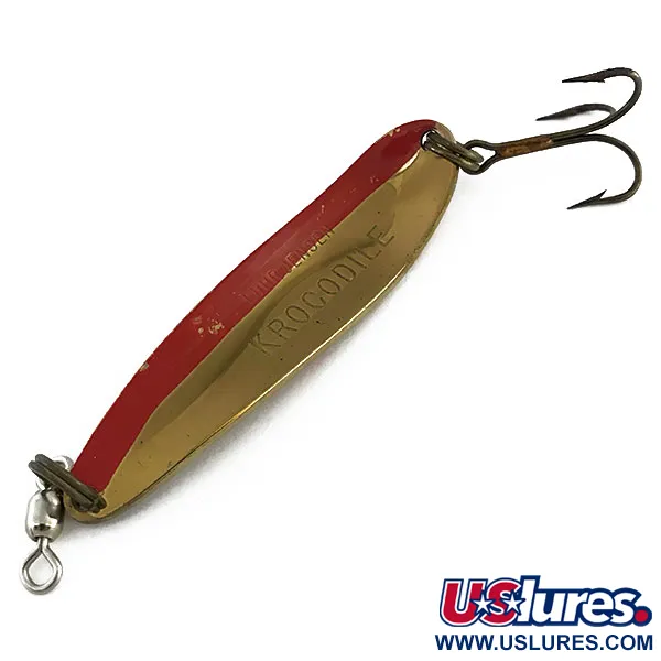 Luhr Jensen Krocodile DIE #4, латунь/червоний, 14 г, блесна коливалка (колебалка) #9058