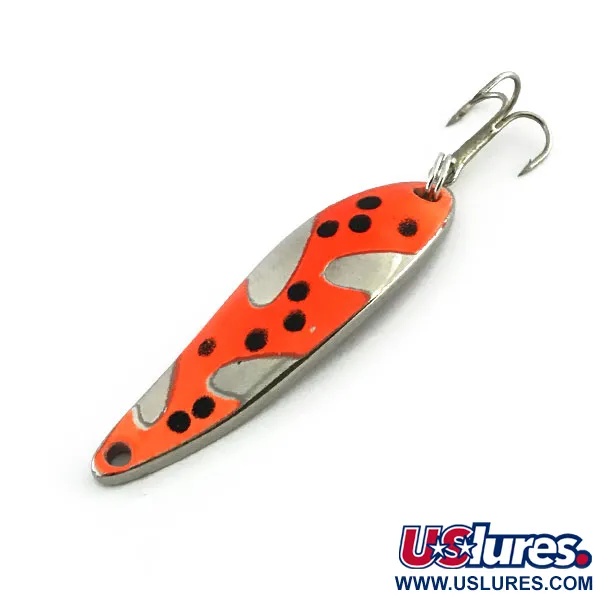 Acme Fiord Spoon UV (світиться в ультрафіолеті), яскраво-червоний/чорний/нікель, 7 г, блесна коливалка (колебалка) #9069