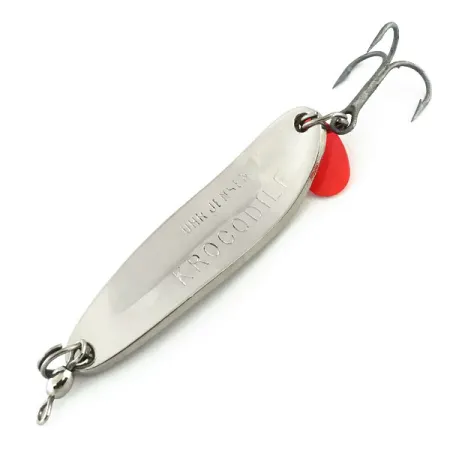 Luhr Jensen Krocodile DIE #3, нікель/радужна голограма, 14 г, блесна коливалка (колебалка) #9075