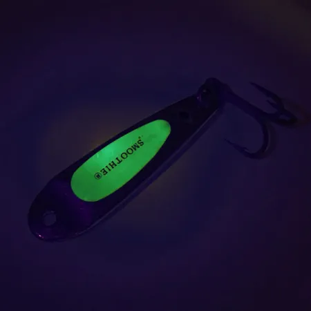 Hopkins Smoothie (світиться в темряві), нікель/зелений/, 21 г, блесна коливалка (колебалка) #9104