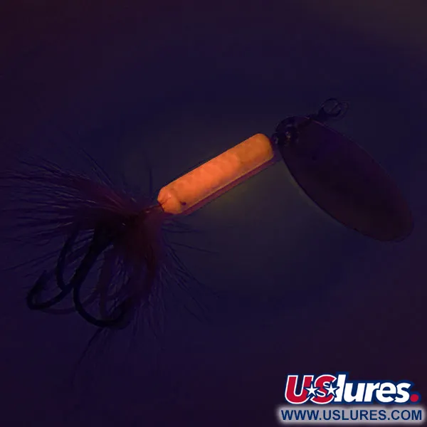 Yakima Bait Worden’s Original Rooster Tail UV (світиться в ультрафіолеті), срібло/рожевий UV - світиться в ультрафіолеті, 7 г, блешня оберталка (вертушка) #9121
