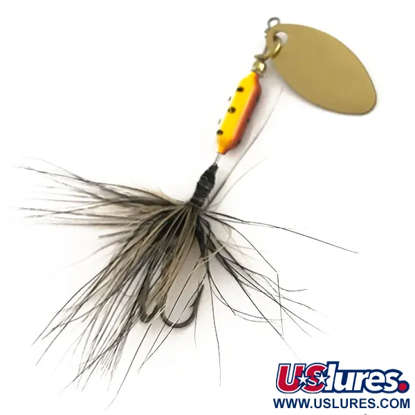 Yakima Bait Worden’s Original Rooster Tail, коричнева форель/золото, 2,6 г, блешня оберталка (вертушка) #9167