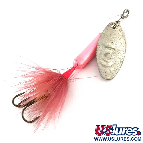 Yakima Bait Worden’s Original Rooster Tail, срібло/рожевий, 7 г, блешня оберталка (вертушка) #9169