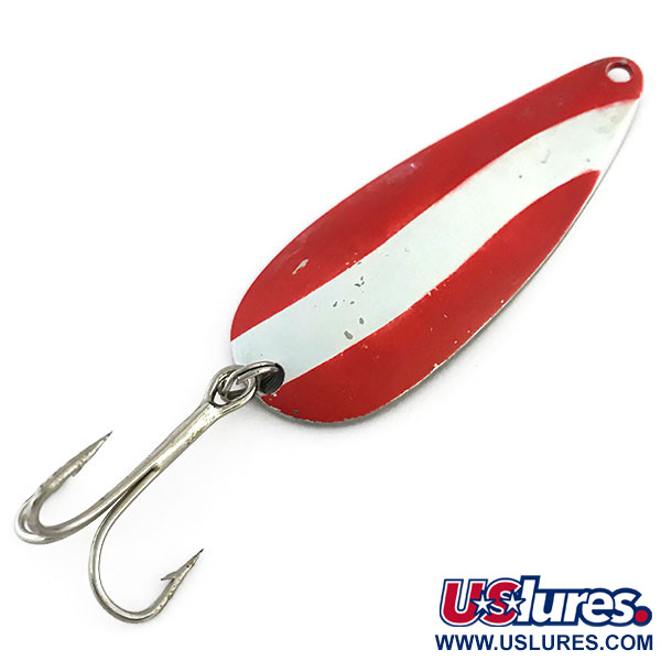 Worth Chippewa Steel Spoon, червоний/білий/нікель, 14 г, блесна коливалка (колебалка) #9203