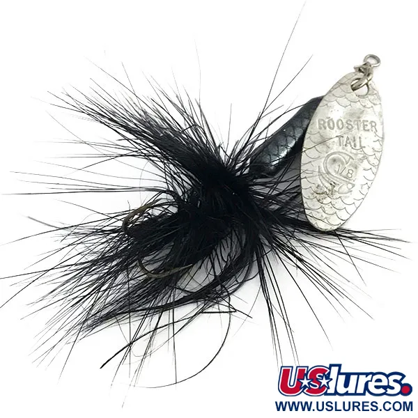 Yakima Bait Worden’s Original Rooster Tail, срібло/чорний, 3,6 г, блешня оберталка (вертушка) #9209