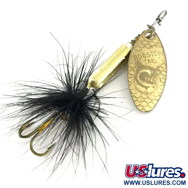 Yakima Bait Worden’s Original Rooster Tail, латунь/чорний, 4,7 г, блешня оберталка (вертушка) #9262