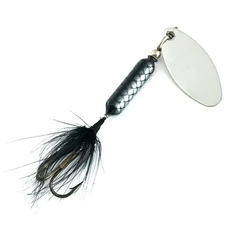 Yakima Bait Worden’s Original Rooster Tail, нікель/чорний, 4,7 г, блешня оберталка (вертушка) #9263