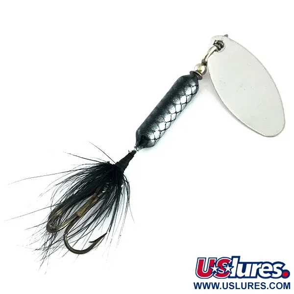 Yakima Bait Worden’s Original Rooster Tail, нікель/чорний, 4,7 г, блешня оберталка (вертушка) #9263