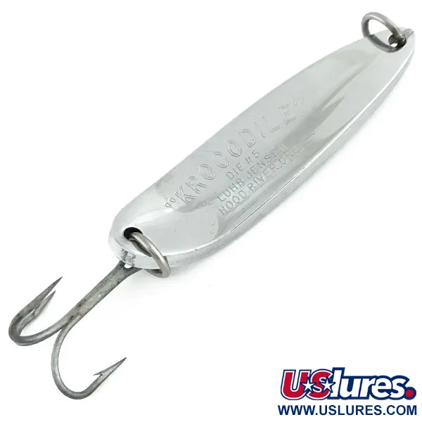 Luhr Jensen Krocodile DIE #5, нікель, 64 г, блесна коливалка (колебалка) #9291