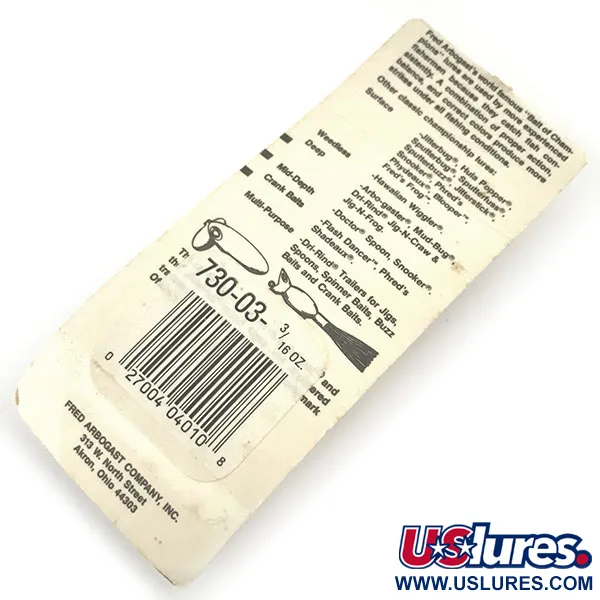  Fred Arbogast Hula Popper, жовтий/червоний, 5 г, воблер #9299