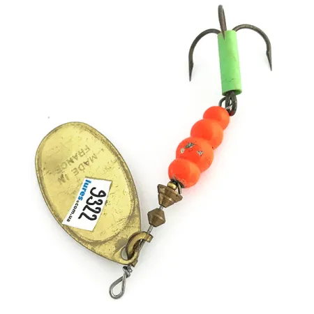 Mepps Aglia 5 UV (світиться в ультрафіолеті), золото, 14 г, блешня оберталка (вертушка) #9322