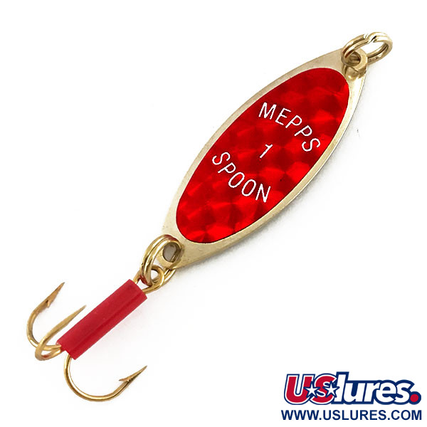  Mepps Spoon 1, золото/червоний, 7 г, блесна коливалка (колебалка) #9331