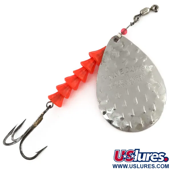 Luhr Jensen Dave Davis UV (світиться в ультрафіолеті), нікель/рожевий, 17 г, блешня оберталка (вертушка) #9336