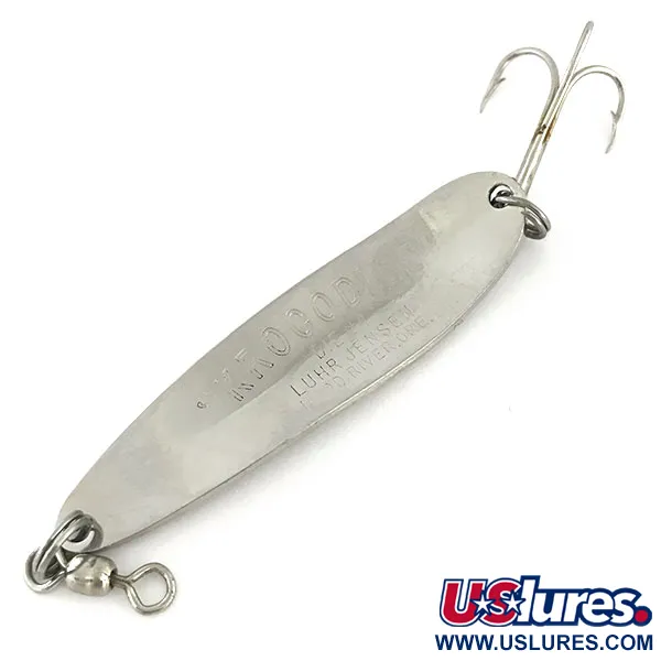 Luhr Jensen Krocodile DIE #4, карбований нікель, 14 г, блесна коливалка (колебалка) #9349