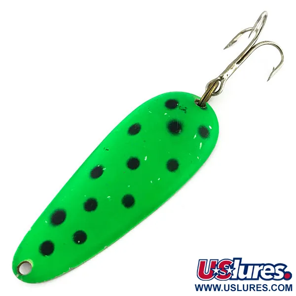 Nebco Aqua Spoon UV (світиться в ультрафіолеті), зелений/нікель, 14 г, блесна коливалка (колебалка) #9363