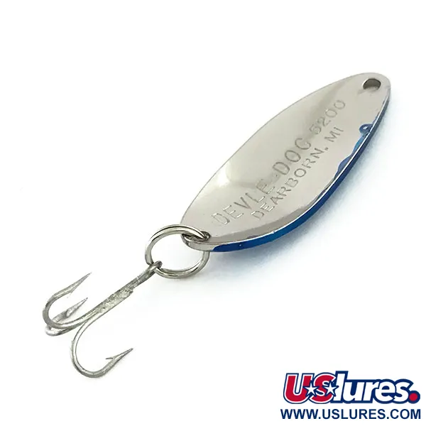 Eppinger Dardevle Devle-Dog 5200, нікель/синій, 7 г, блесна коливалка (колебалка) #9387