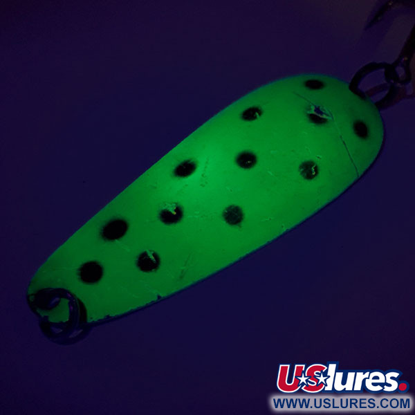 Nebco Aqua Spoon UV (світиться в ультрафіолеті), зелений/нікель, 14 г, блесна коливалка (колебалка) #9392