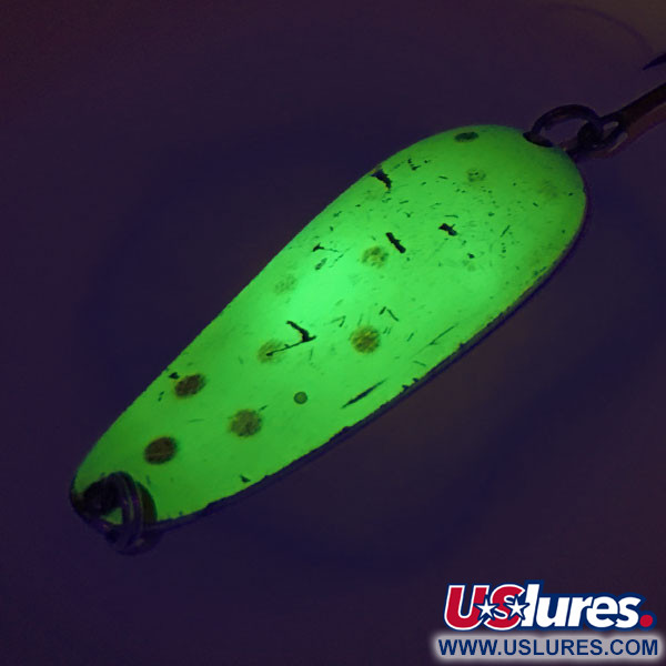 Nebco Aqua Spoon UV (світиться в ультрафіолеті), Шартрез/нікель, 21 г, блесна коливалка (колебалка) #9398