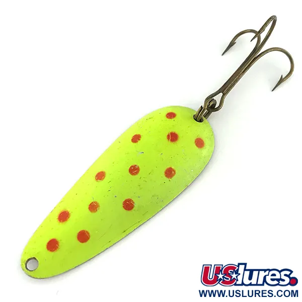 Nebco Aqua Spoon UV (світиться в ультрафіолеті), жовтий/червоний/нікель, 14 г, блесна коливалка (колебалка) #9421