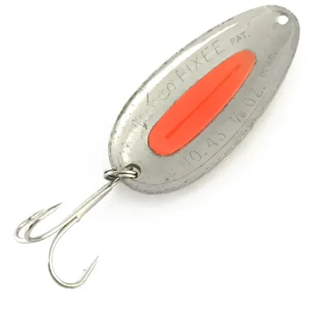 Nebco Pixee UV (світиться в ультрафіолеті), карбований нікель/рожевий, 24 г, блесна коливалка (колебалка) #9460