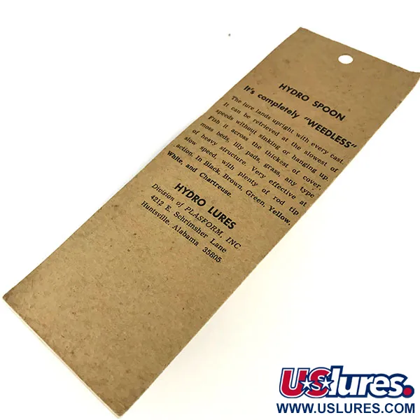 Hydro Lures Незачіпляйка Hydro Spoon, білий/чорний, 14 г, блесна коливалка (колебалка) #9466