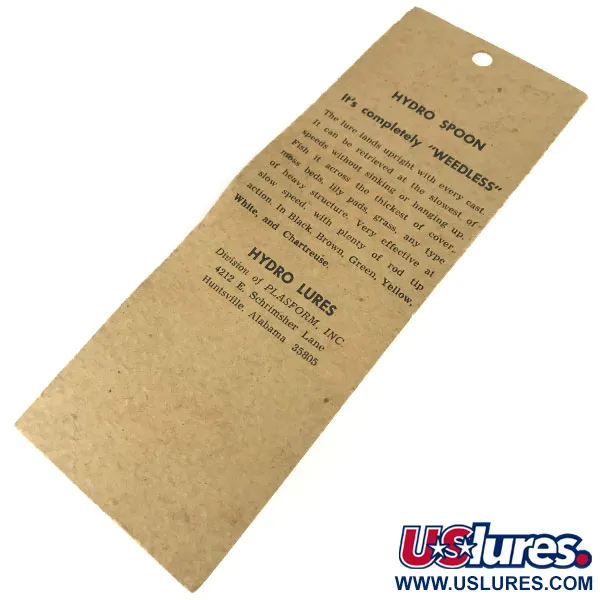 Hydro Lures Незачіпляйка Hydro Spoon, білий/червоний/зелений, 14 г, воблер #9467