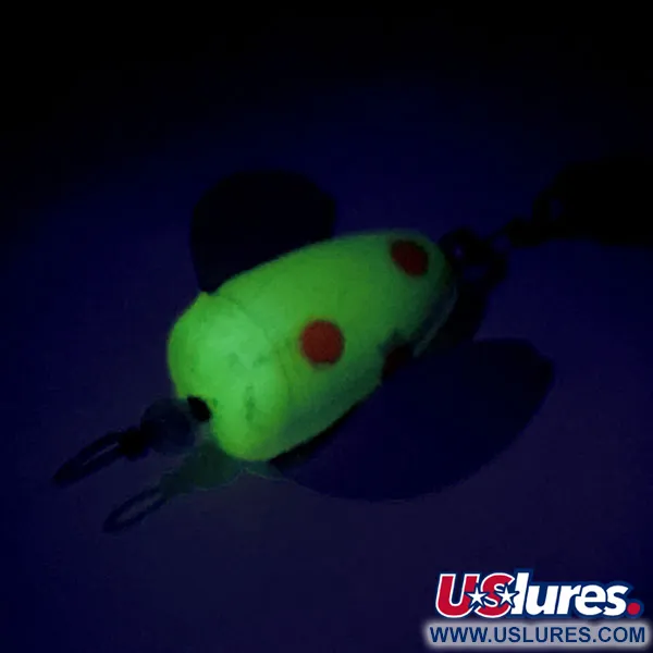 Shur Strike Spin-n-Glo UV (світиться в ультрафіолеті), жовтий/червоний, 3,6 г, блешня оберталка (вертушка) #9479