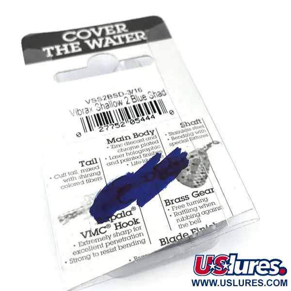 Blue Fox Vibrax Shallow, райдужний синій, 8 г, блешня оберталка (вертушка) #9497