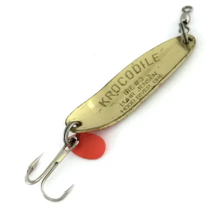 Luhr Jensen Krocodile DIE #3, золото/червоний, 10 г, блесна коливалка (колебалка) #9502