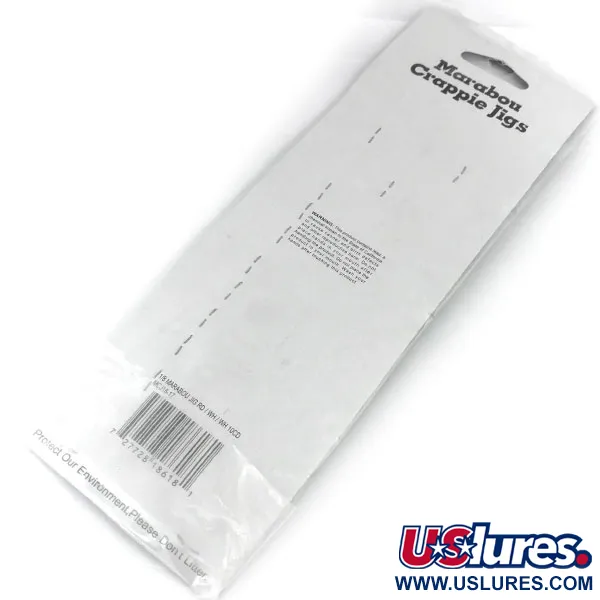 Bass Pro Shops Marabou Crappie Jig, білий/червоний, 4 г, до рибалки #9515