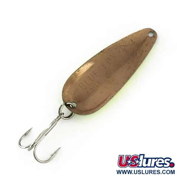 Blue Fox Aqua Spoon, Шартрез/чорний/бронза, 9 г, блесна коливалка (колебалка) #9525