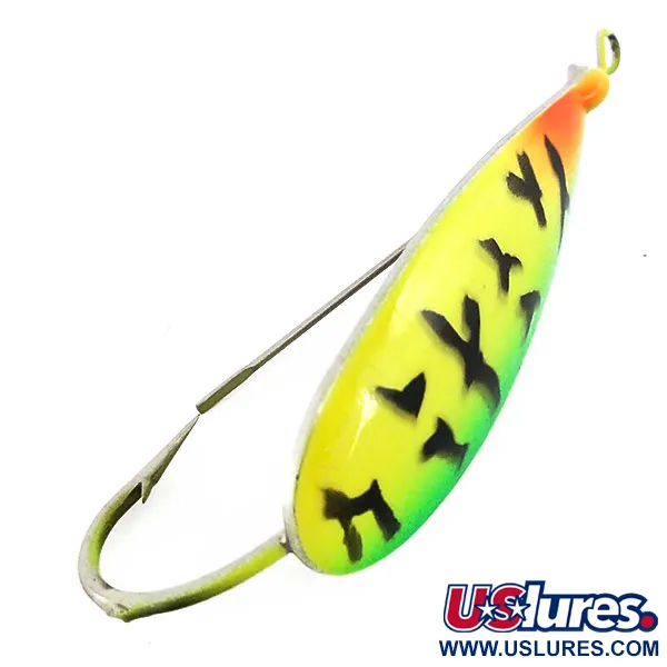  Незачіпляйка Johnson Silver Minnow UV (світиться в ультрафіолеті), Fire Tiger, 9 г, блесна коливалка (колебалка) #9574