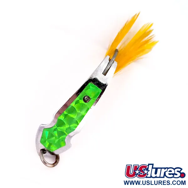  Tony Accetta Pet Spoon 13, нікель/зелений, 5 г, блесна коливалка (колебалка) #9609