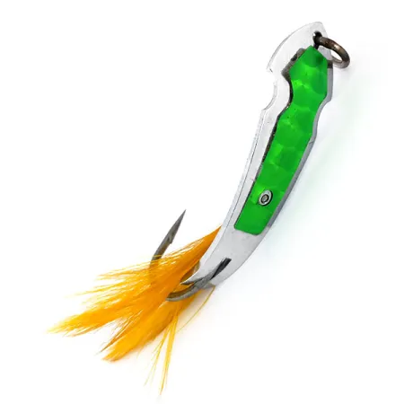 Tony Accetta Pet Spoon 13, нікель/зелений, 5 г, блесна коливалка (колебалка) #9609